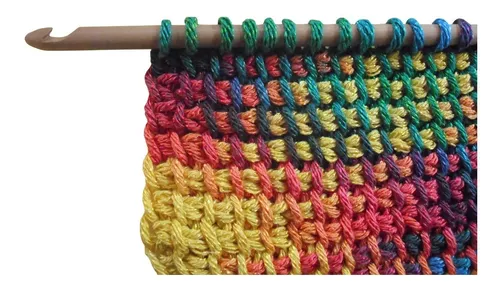 Aguja Tejer Tunecino N 14 Crochet 40 Cm Madera Artesanal