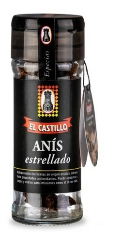 Anis Estrellado En Frasco Línea Black 15 Gr El Castillo