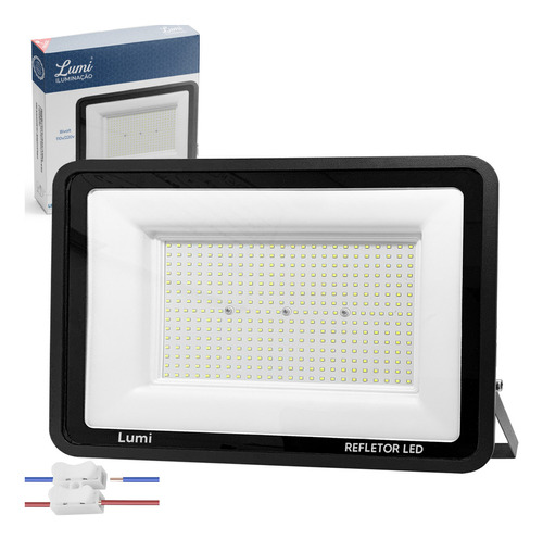 Refletor Led 600w Smd Resistente A Água Holofote Cor Da Carcaça Preto Cor Da Luz Branco-frio Bivolt Lumi