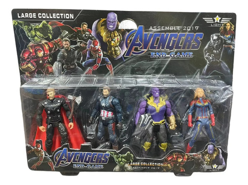 Set De 4 Avengers Figuras Juguete 18cm Varios Modelos Niños 