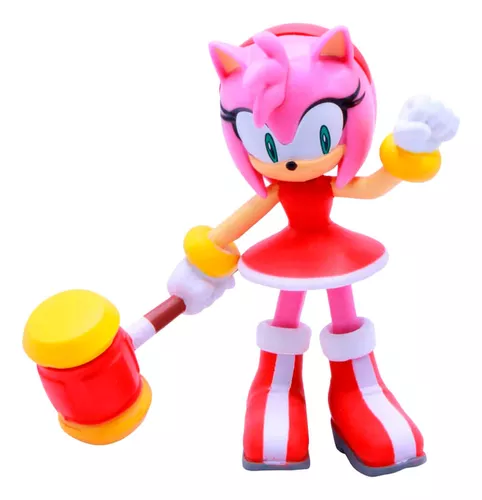 Sonic The Hedgehog Bonecos de 10 cm, Sonic Classic Sonic e Amy