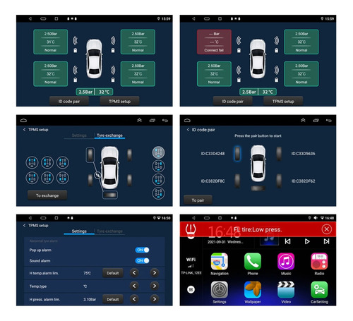 Sensor Externo Tpms Universal Para Multimídia Android