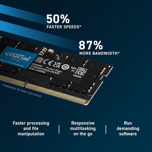 Memoria Ram Para Notebook Ddr5 32gb (2x16gb) 5200mhz Crucial