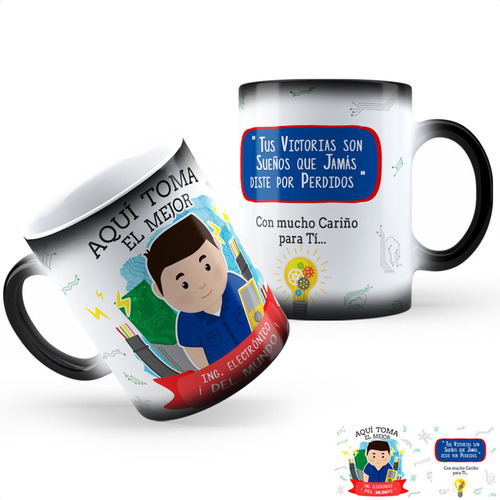 Taza Mágica Ingeniero Electronico Aa Calidad