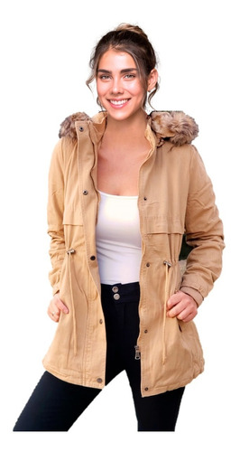 Chaqueta Gabardina Mujer. Forro Piel. S A Xxl. 6 Colores