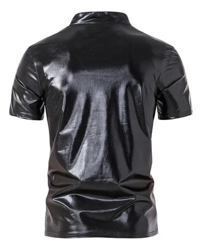 Camisa Polo Informal Manga Corta Con Cuello En V Para Hombre