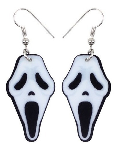 Aretes Pendiente Halloween Fantasma Calavera Muerte Mujer 