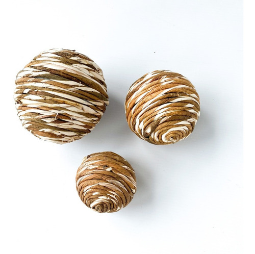 Imagen 3 de 7 de Esferas Hilo Bolas Decorativas Pelotas Rusticas Degrade X3