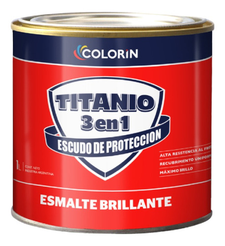 Pintura Esmalte Sintetico Blanco Brillante Titanio Pro 1 Lt