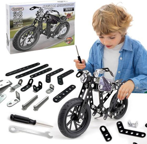 Kits De Motocicleta Modelo De Metal: 117 Piezas De Juegos De