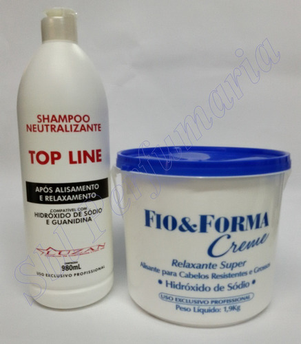 Imagem 2 de 5 de Alisante Fio E Forma E Top Line Neutralizante 1.9kg