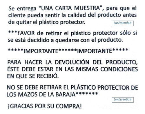 1 Mazo Baraja Española Y 1 De Póker 100% Plástico Y Calidad