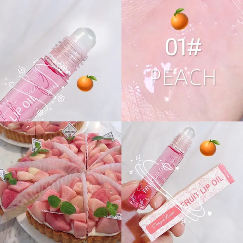 6 Piezas Aceite Bálsamo Hidratante Labial De Frutas 8ml C/u