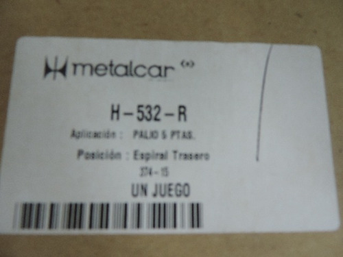 Espiral Trasero Fiat Palio H-532-r 96-03 (par) ***