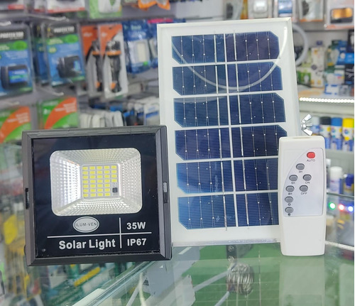 Reflector Led Marca  Ilum-ven C/panel Solar 35w