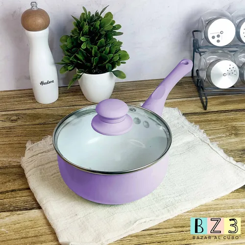 Cacerola Olla 16 Cm Carol Antiadherente Ceramico Cocina Bz3