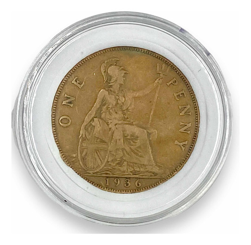 Antigua Moneda Del Reino Unido De 1 Penique 1936 De Europa