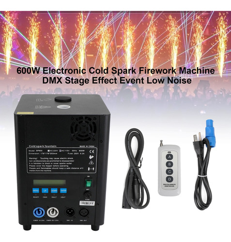 Máquina Electrónica De Fuegos Artificiales Cold Spark 600