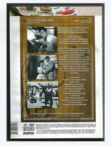 Dvd Tico Tico No Fubá - 1952 - Impecável - Raro (Usado)