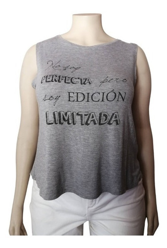 Polera Mujer Opposite Talla Xl Gris