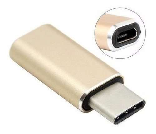 Convertidor Tipo C A Micro Usb Dorado