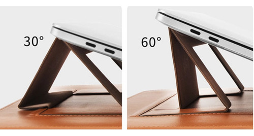 Capa Couro Magnética Wiwu Com Suporte Para Macbook Pro 13