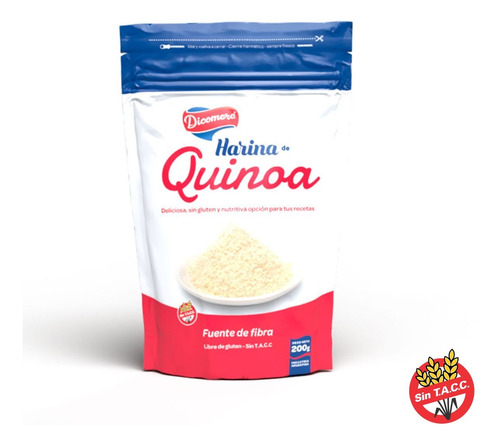 Harina De Quinoa Dicomere X 200 Gr Sin Gluten Sin Tacc