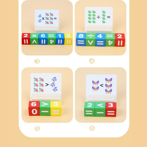 Math Game Children Learning Board 54pcs Double Sided Cards