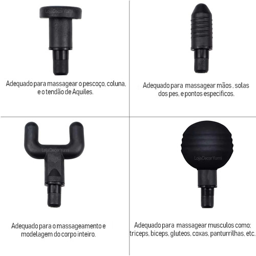 Massageador Profissional Pistola Gun C/ Nf E Garantia 1 Ano