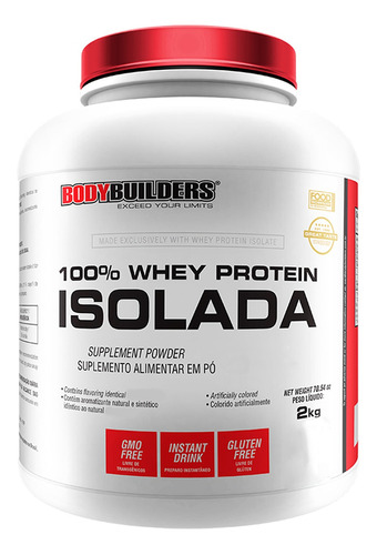 100% Whey Protein Isolada 2kg Sabor Morango