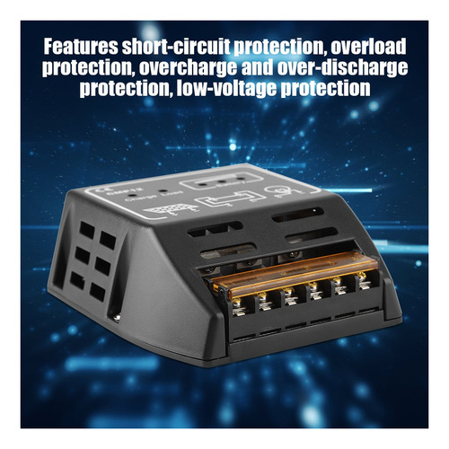 Controlador De Carga Solar Fotovoltaica 12v 10a Automático