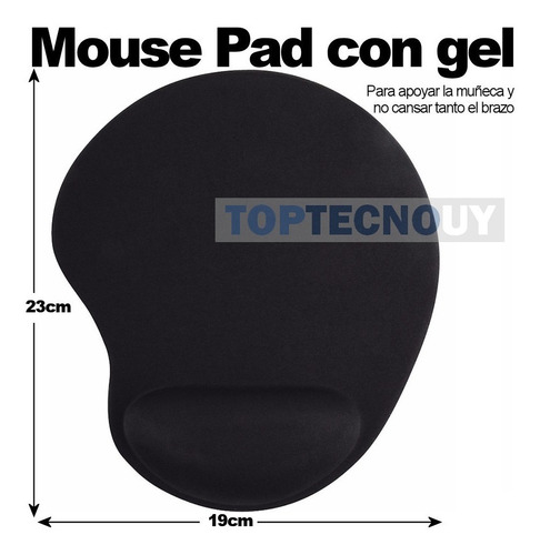 Imagen 2 de 3 de Mouse Pad Ergonomico Con Gel Alfombra Ratón Descansa Muñeca