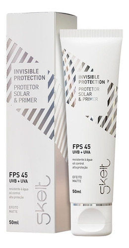 Protetor Solar E Primer Skelt Invisible Protection 50g