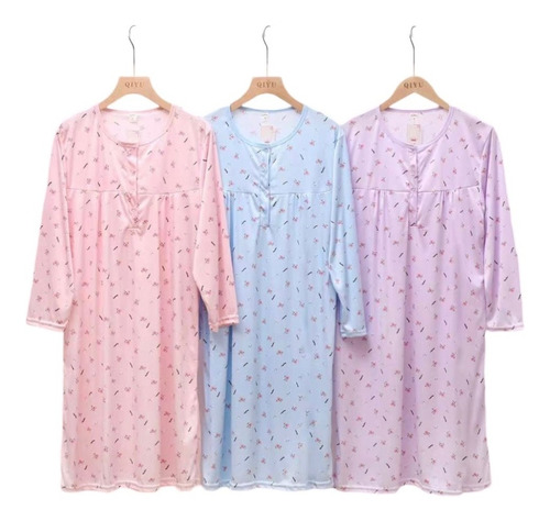 Pijama Mujer Camisa Larga Floreada 101
