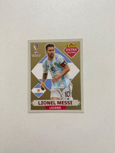 Extra Sticker Panini Mundial Qatar 2022 Lionel Messi - Oro