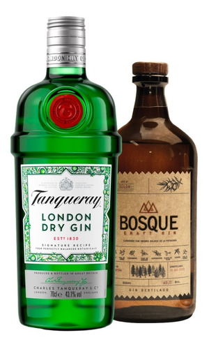 Gin Tanqueray Export Strength + Gin Bosque 500ml. Combo