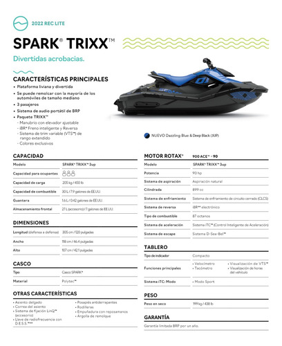 Imagen 10 de 17 de Sea Doo Spark Trixx 3up + 3 Pasajeros + Sonido Bluetooth
