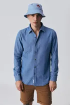 Comprar Camisa De Jean Denim Manga Larga Hombre Ras Perth - Bolivia