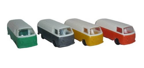 Vw Combi Panel Set De 4 Camioncito Juguete Antigua Escala