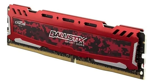 Memória Ram 8gb Ddr4 Cl16 Ballistix Sport Lt Gamer Vermelha (Usado)