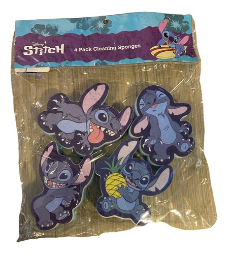 Pack 4 Esponjas De Baño Stitch