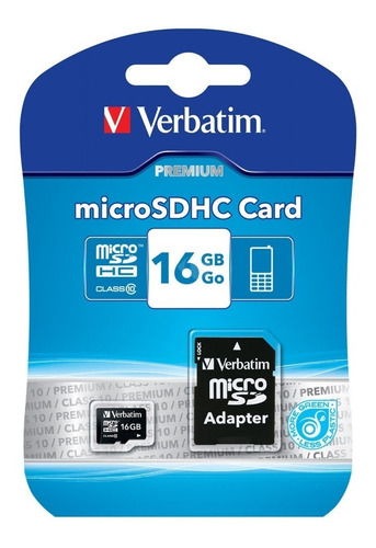 Micro Sd De 16gb Verbatim Premium Clase 10