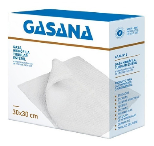 Imagen 1 de 2 de Gasa Gasana 30x30 Caja N 5 - 6 Sobres