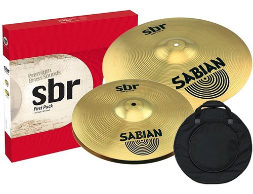 Set Platillos Sabian Sbr First Pack Hi-hats + Crash + Funda