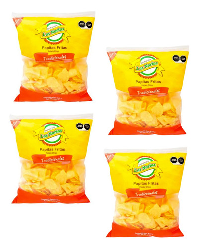 Papas Fritas Botanas Las Norias Tradicionales 810g (4bolsas)