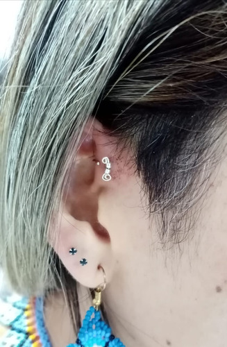 Pearcing Helix, Tragus, Daith En Plata 925