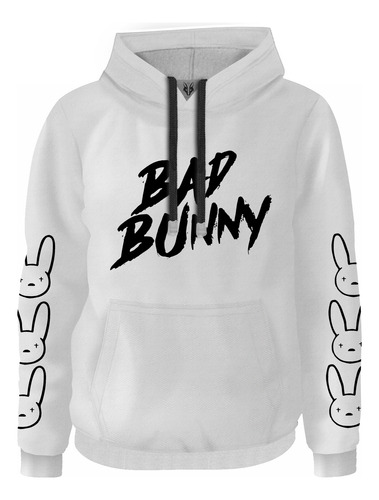 Hoodie Buzo Saco  Reggaeton Logo Bad Bunny