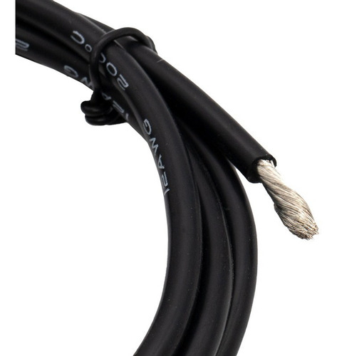 1 Metro De Cable De Silicona Calibre 12 Awg Flexible Negro