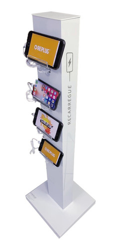 Totem Carregador De Celular 6 Usb Com Turbo Charge