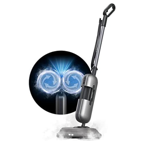 Steam Mop, 1100w Electric Spin Scrub Steam Mop, Handle ...